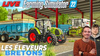 CE BEAU CLAAS A LA BENNE  LES ELEVEURS BRETONS  Avec Germain [upl. by Winchester]