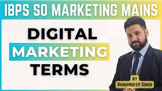 Digital Marketing Terms IBPS SO Marketing Mains 2023 [upl. by Goltz816]