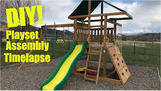 How to build an outdoor playset  DIY assembly kit Timelapse [upl. by Lowe930]