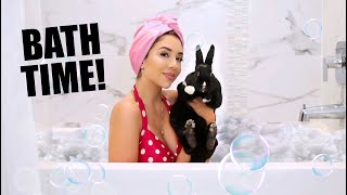 OUR BUNNY NIGHTTIME ROUTINE🌛 [upl. by Imeaj]