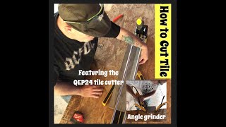 Cutting tile with a manual tile cutter [upl. by Yatnoed]