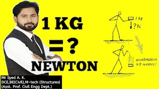 Force Newton 1KG is equal to how many Newton  Conversion of KG to Newton Unit of Force [upl. by Adnirim]