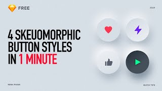 Making 4 skeuomorphic button styles in 1 minute with Sketch [upl. by Gilberte841]