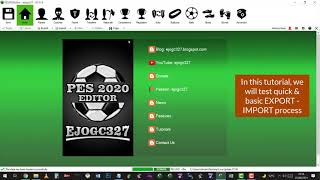 Pes Editor Tutorial  Live Update files first load amp player IMPORTEXPORT [upl. by Enelam692]