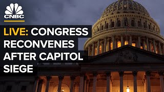 WATCH LIVE Congress reconvenes after Capitol siege — 162021 [upl. by Hsepid]