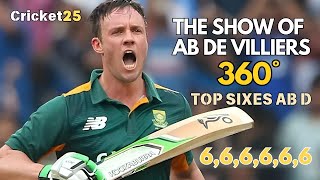 Ab De Villiers Hot Sixes In Cricket History  Mr 360° Of Cricket crickethistory [upl. by Orozco754]