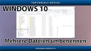 Mehrere Dateien  Verzeichnisse gleichzeitig umbenennen Windows 10 Explorer [upl. by Sibyl]