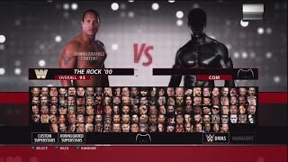 WWE 2K16 Character Select Screen Including All DLC Packs Roster [upl. by Tam]