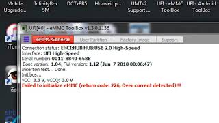 UFi Box  Failed to initialize eMMC return code 226 Over current detected [upl. by Rudich]