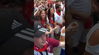 Fiesta de San Fermín en Pamplona España [upl. by Ahseinek543]