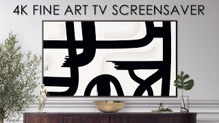 TV Art Screensaver Modern Art  Line Art  Vintage Art TV Background  4K Fine Art for your TV [upl. by Aisenat326]