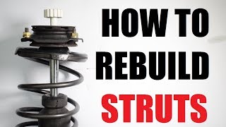 How to REBUILD suspension STRUTS shocks [upl. by Eenyaj]