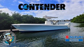 31 Contender Repowered with Twin 300HP Suzuki Outboards  Atlantic Marine Store [upl. by Enilav342]