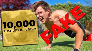 Why The 10000 Push ups in a Row World Record is probably Fake [upl. by Roydd]