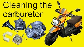 How to clean 50cc or 150cc GY6 scooter carburetor [upl. by Hashimoto]