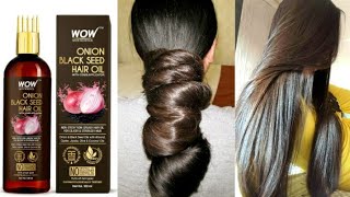 complete hair treatment लंबे और घने बालों के लिए WOW Onion Black Seed Hair Oil With Comb Applicator [upl. by Uriia]