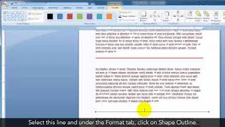 How To Insert A Line in Word Document Tutorial [upl. by Aicelef]