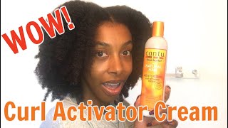 Cantu Curl Activator Cream On Natural Type 4a4b Natural Hair [upl. by Rudiger]