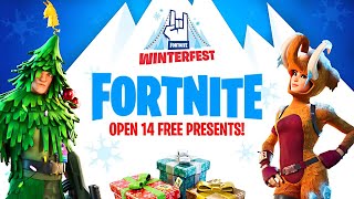 OPENING WINTERFEST PRESENTS Fortnite Battle Royale [upl. by Helge]