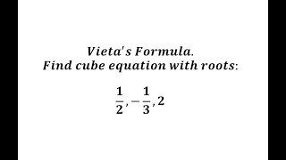 Introduction to Vietas Formula Cubic Equations Sum and Product of Roots [upl. by Ettenauq]