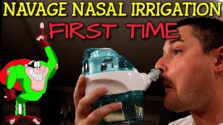 Navage Nasal Irrigation FIRST TIME [upl. by Citron]