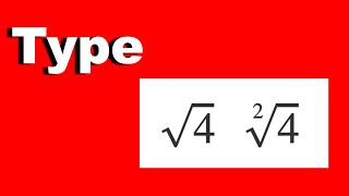 How To type SQUARE ROOT in Google Docs [upl. by Orips666]