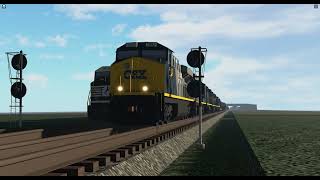 CSX 1982 leads M452 passing NS 16T [upl. by Bryna]