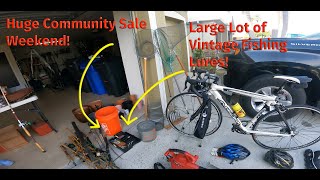 Community Sale Weekend Large Lot of Vintage Fishing Lures  Yard Sale Pickers [upl. by Orianna]