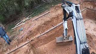 Swimming pool construction Part one digging plumbing and rebar install prep for Gunite [upl. by Yesiad]