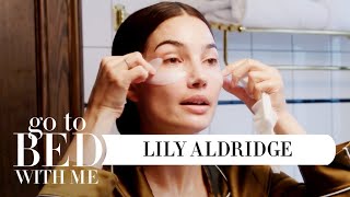 Top Model Lily Aldridges Nighttime Skincare Routine  Go To Bed With Me  Harpers BAZAAR [upl. by Aenert]