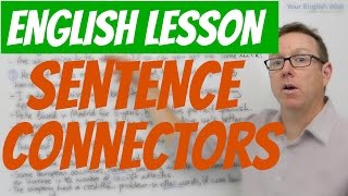 English lesson  Sentence connectors  conectores en inglés [upl. by Kennet]