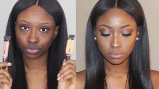 YELLOW amp PEACH CORRECTORS ON DARK SKIN WORKS  How To Color Correct Dark Spots [upl. by Larrej]