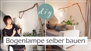 Bogenlampe selber bauen  Upcycling amp DIY  Stehlampe aus einem Ast  FundholzLampe [upl. by Linkoski]