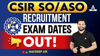 CSIR Exam Date 2024  CSIR SOASO Exam Date 2024 OUT [upl. by Attelocin]