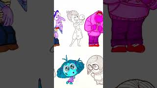 Coloring Pages All Main Emotions Inside Out 2 insideout2 coloringpages shorts [upl. by Leinad]