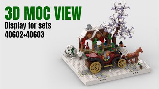 Winter Village  Display for set 4060240603  Lego MOC [upl. by Gerianna16]