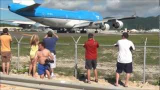 747 Blows People Off Maho Beach St Maarten [upl. by Eannyl]