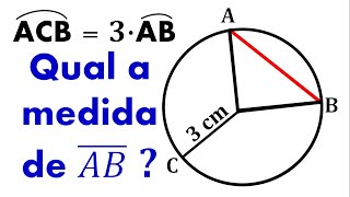 Geometria Plana  Calcular o Comprimento de uma Corda na Circunferência [upl. by Ennaeel]