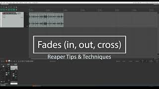 Easy way to do fadeins fadeouts and crossfades in Reaper Basic Reaper DAW tutorial [upl. by Emad]