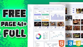 Dashboard Website HTML CSS  FULL PAGE FREE Source Code [upl. by Nnylirak]