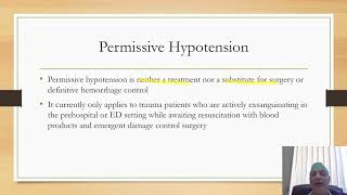 Permissive Hypotension [upl. by Fauch]