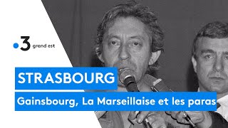 Strasbourg  le 4 janvier 1980 Gainsbourg brave les paras et chante La Marseillaise a cappella [upl. by Riki]