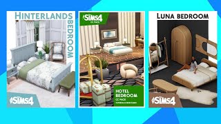 3 PACK de MUEBLES para decorar tu DORMITORIO en LOS SIMS 4 💤 cc folder [upl. by Enrak]