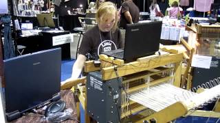 AVL Looms  Weaving on the Workshop Dobby Loom [upl. by Ahseryt]