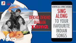 Dekho Dekho Jaanam  IshqOfficial Bollywood LyricsUdit NarayanAlka Yagnik [upl. by Alimak]