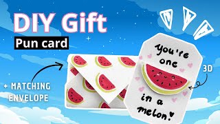 DIY Gift Card Idea 🍉💌 Easy stepbystep guide 🤏🏽ASMR [upl. by Vijar]