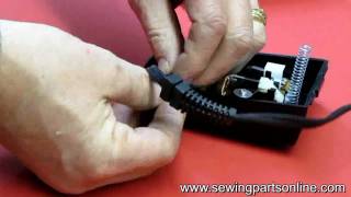 How To Install A Cord On A Sewing Machines Foot Control [upl. by Maram]