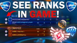 How to see opponents RANKS in ROCKET LEAGUE [upl. by Ochs256]