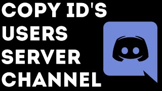 How to Get Server ID Channel ID User ID in Discord  Copy IDs [upl. by Konstanze685]