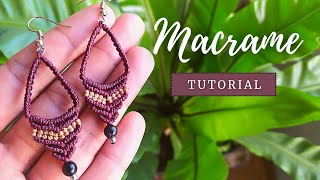 ARETES en MACRAME  Como tejer AROS en hilo [upl. by Mackler]